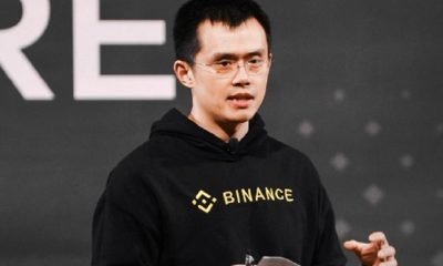 Binance CEO Changpeng Zhao makes an address