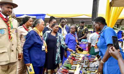 Prime Minister Robinah Nabbanja accompanied by senior girl guides